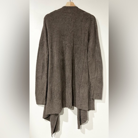 Barefoot Dreams CozyChic Lite Drape Front Calypso Wrap in Cocoa Brown 1X - Picture 2 of 5